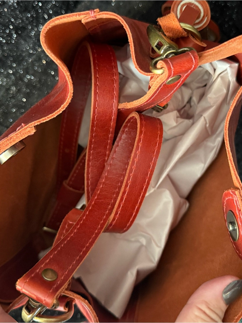 ROSSO Butterfly Crossbody Bundle - Portland Leather - NEW - Picture 8 of 8